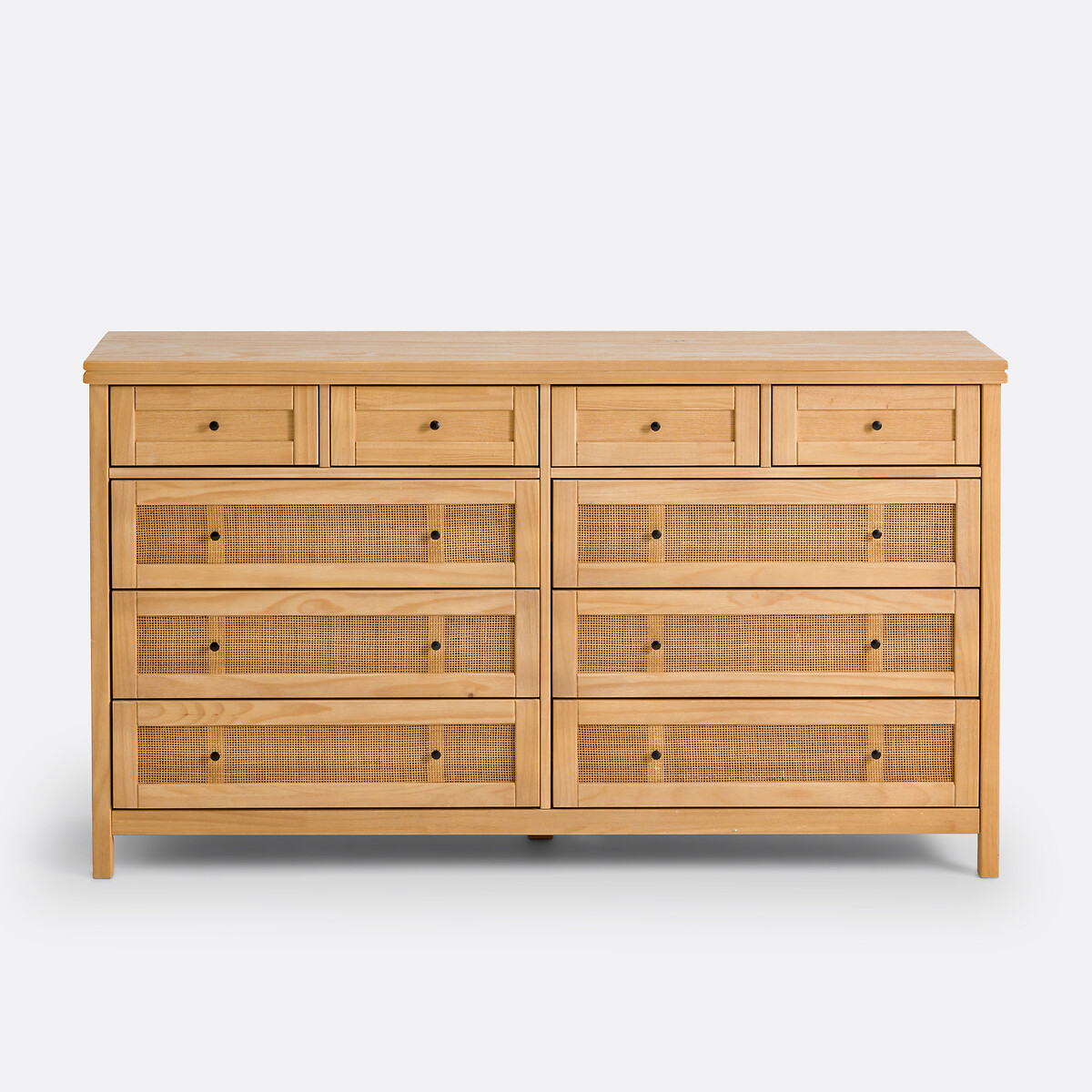 Commode en pin massif et cannage 10 tiroirs, Gabin naturel, LA REDOUTE INTERIEURS