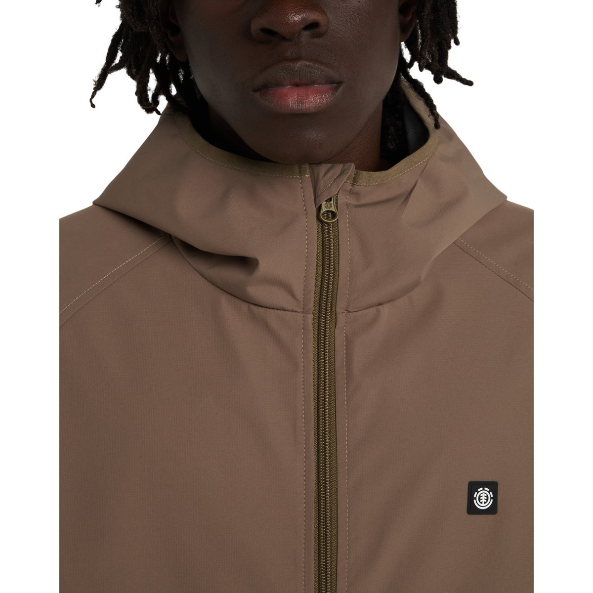 Veste shell imperméable ALDER 2.0 TRAVEL marron stone gray, ELEMENT