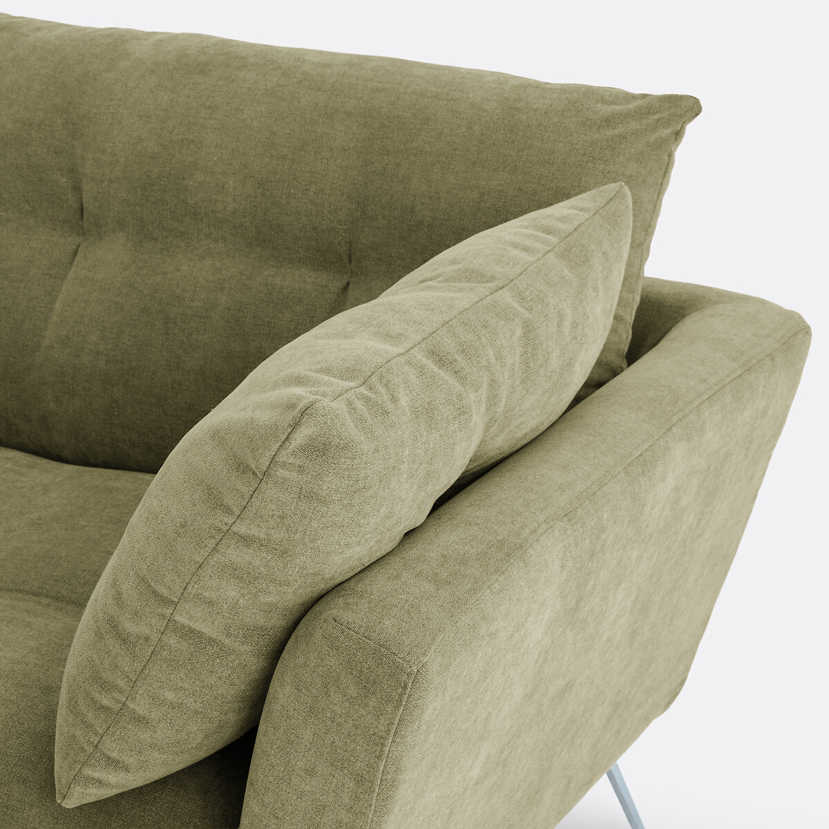 Canapé 3, 4, ou 5 places, en polyester chiné, TOMI vert eucalyptus, LA REDOUTE INTERIEURS