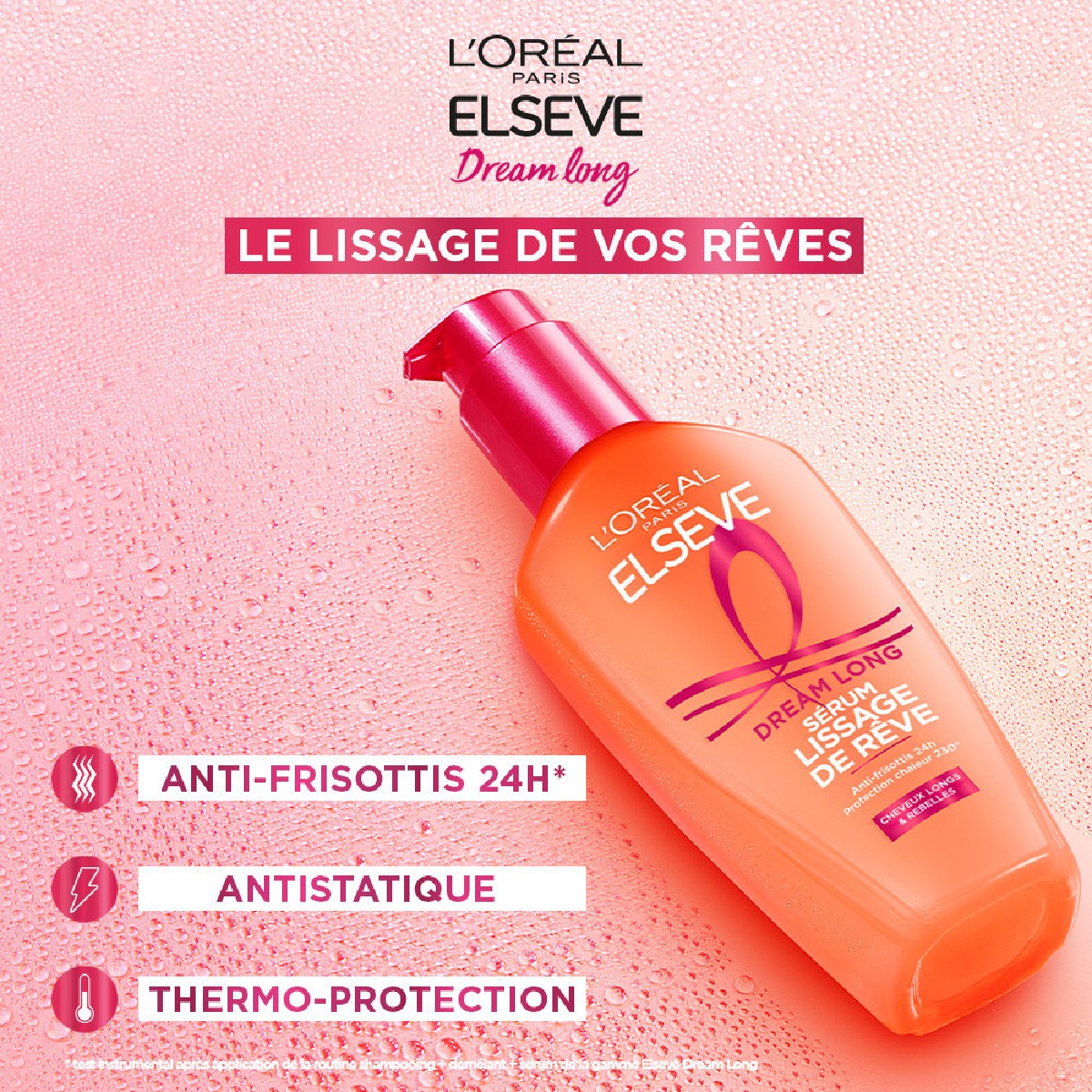 Sérum Cheveux Lissage de Rêve Elsève 100ml couleur unique, L'OREAL PARIS