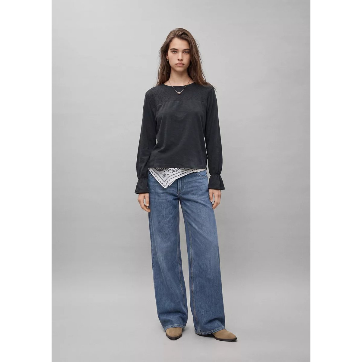 T-SHIRT SMOKI gris anthracite, MANGO TEEN