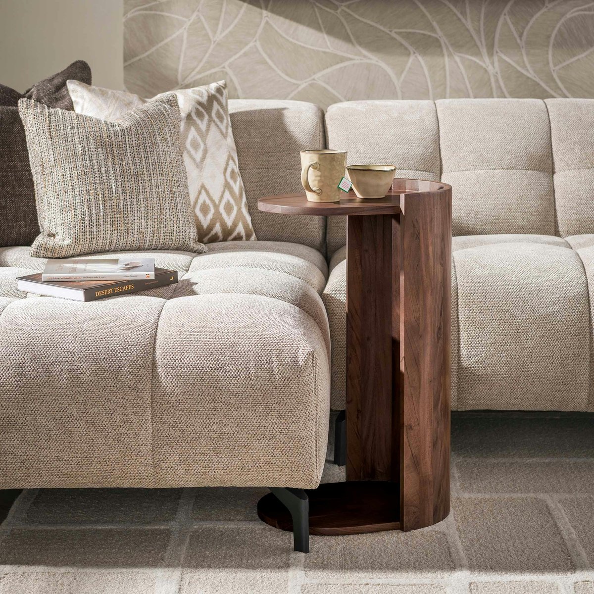 Bout de canapé en bois d'acacia brun NAKO marron, PIER IMPORT