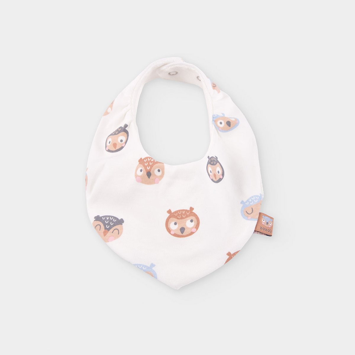 Lot 2 bavoirs bébé imprimé hiboux tostado multicolore, BOBOLI