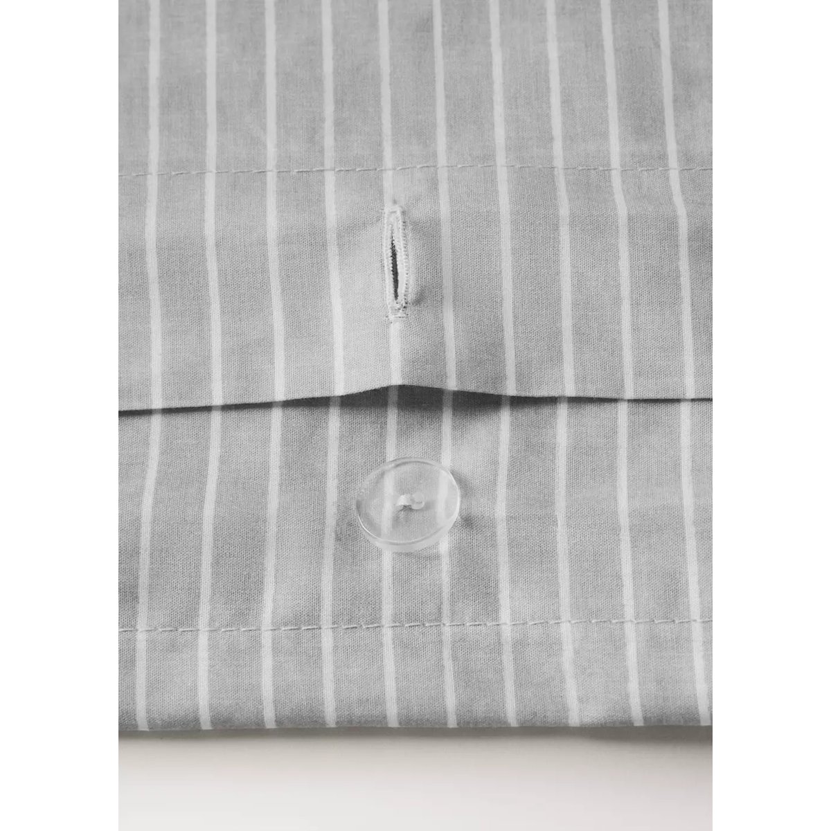 Housse de couette percale de coton rayures lit 150/160 cm gris clair/pastel, MANGO HOME