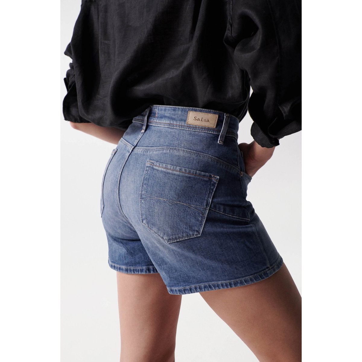 SHORT FAITH PUSH IN bleu denim, SALSA JEANS