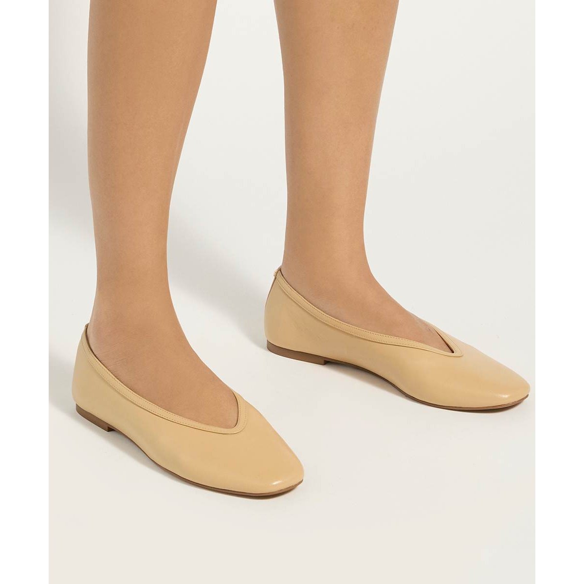 Ballerines en cuir - HETTA camel-leather, DUNE LONDON