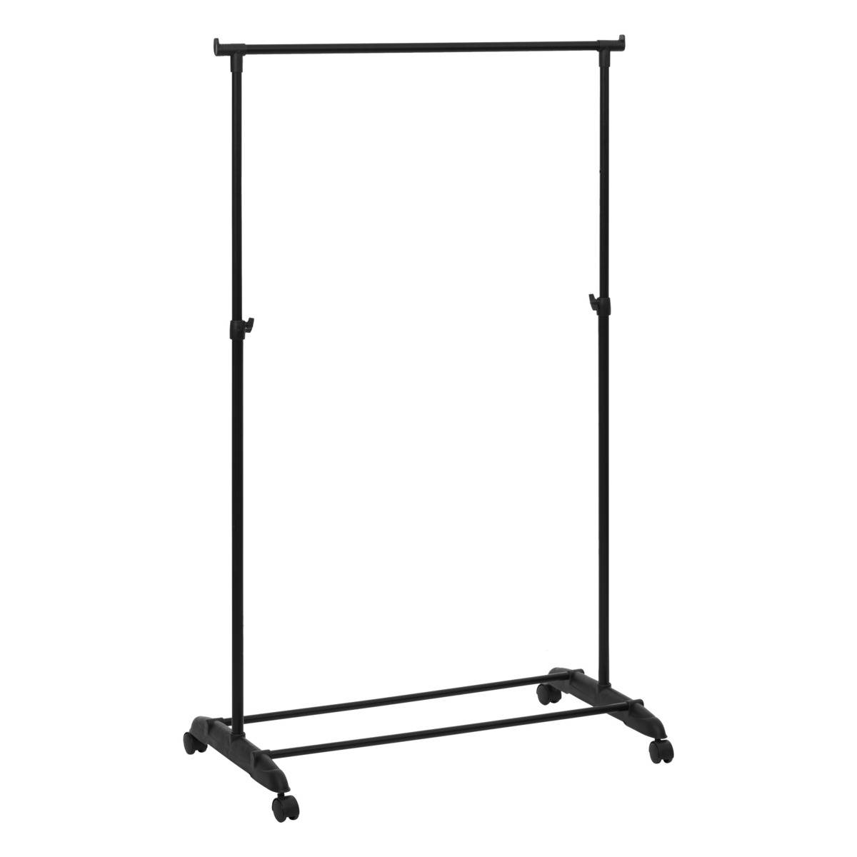 Portant à vêtement extensible sur roulettes en métal PAN noir, 5FIVE SIMPLY SMART