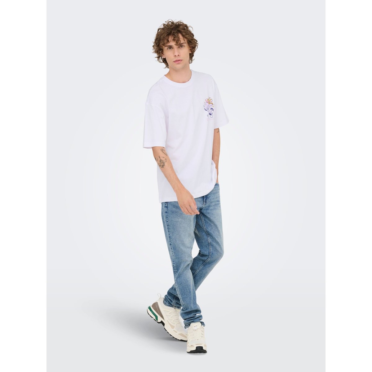T-Shirt bright white, ONLY & SONS