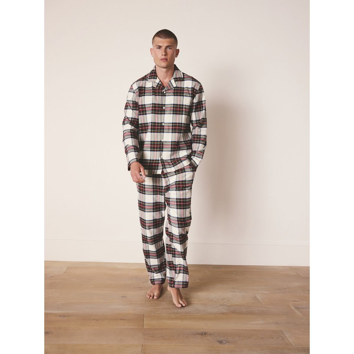 Pyjama de noël à carreaux tissés famille rouge/blanc, NEXT