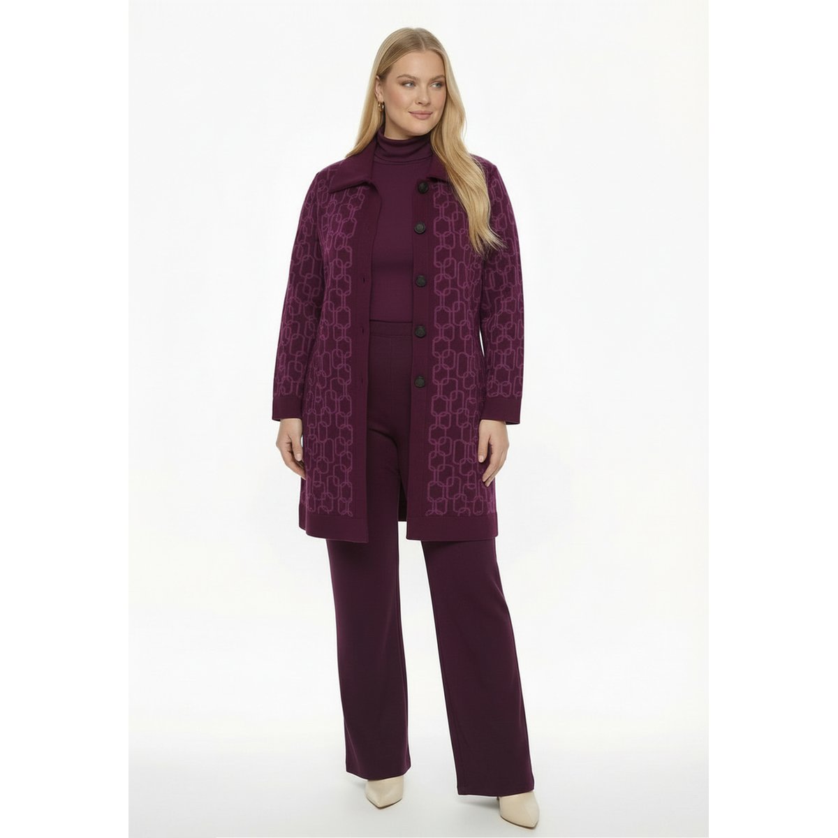 Cardigan avec manches longues violet, YOEK