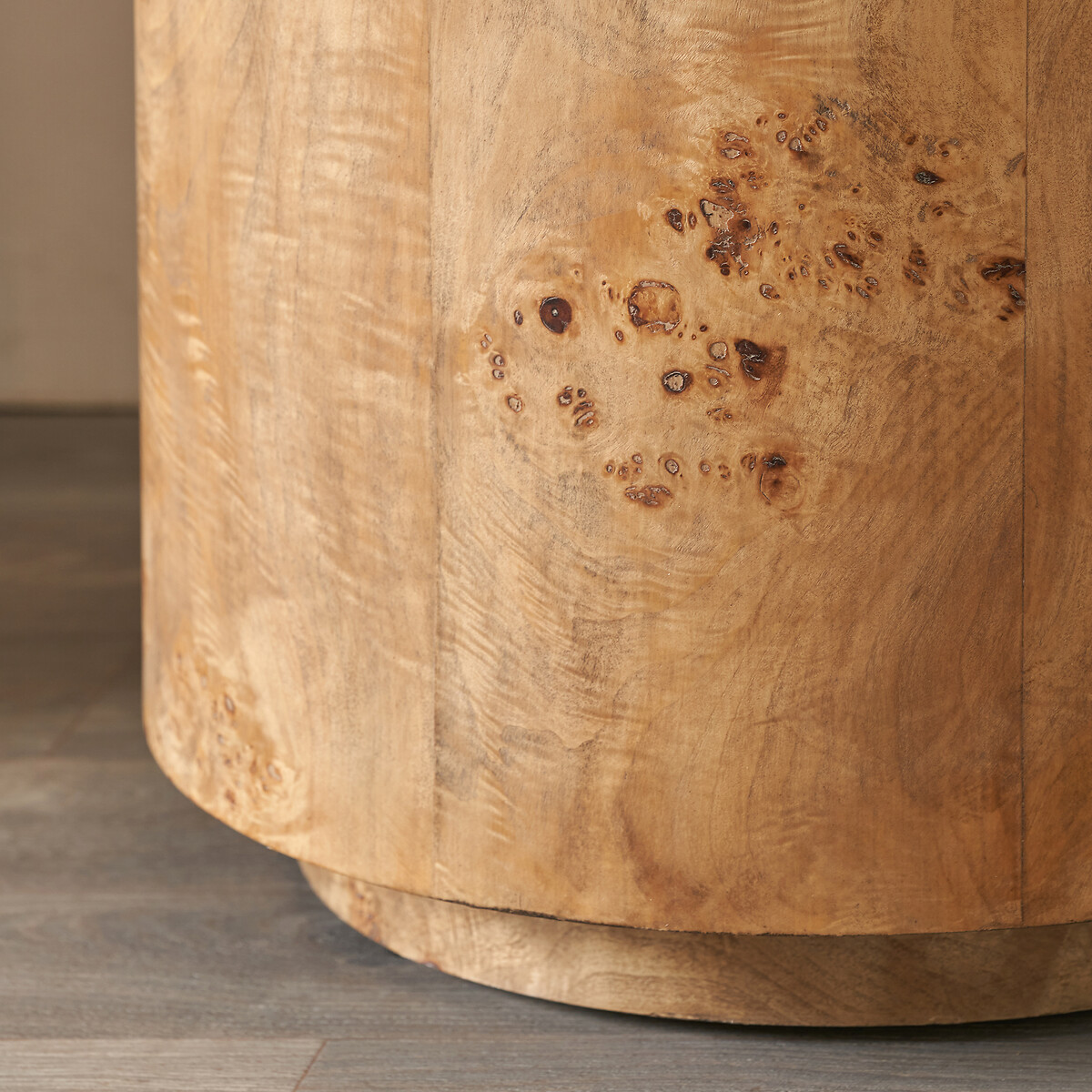 Netherby Burr Wood Side Table natural wood, SO'HOME