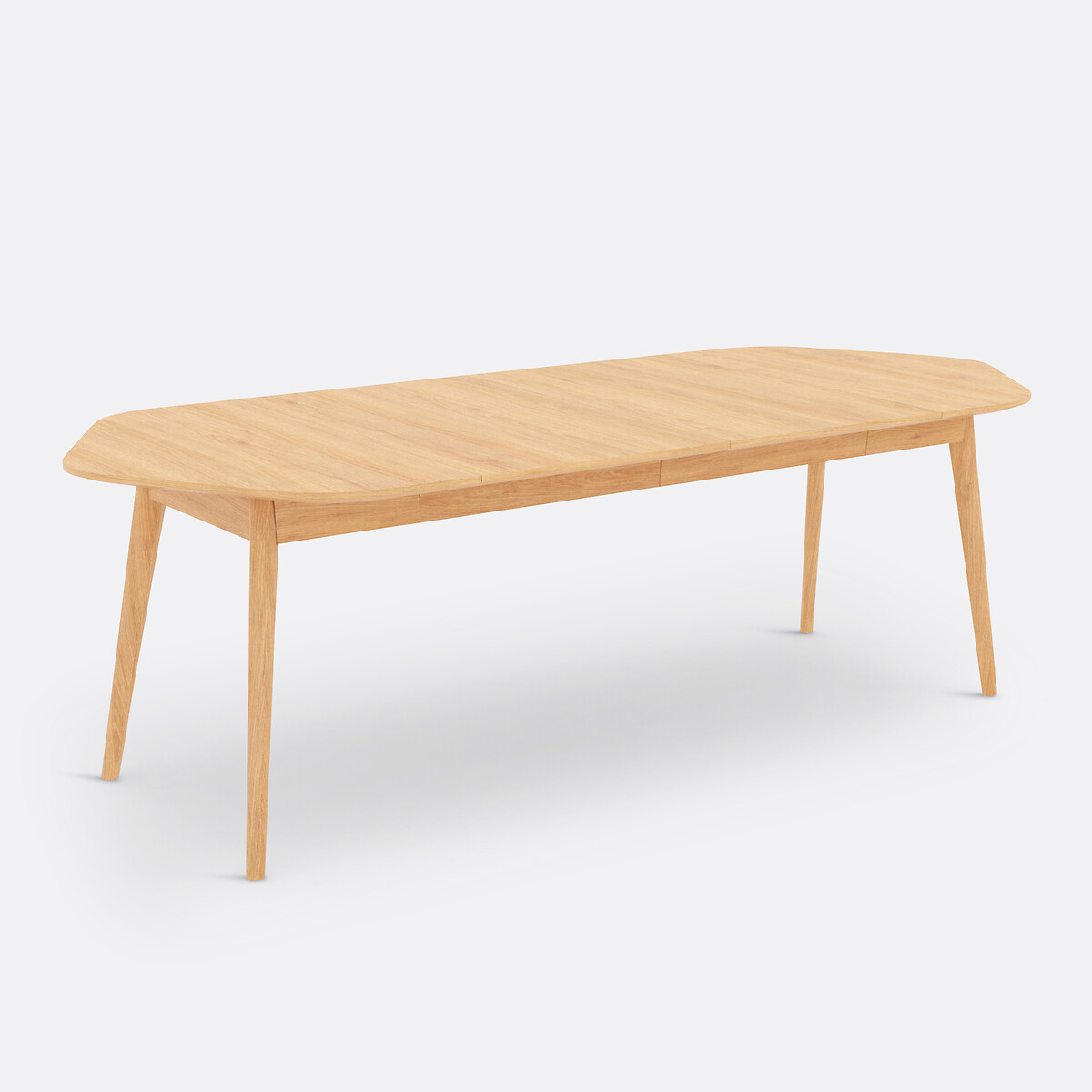 Biface 4-10 Seater Extending Dining Table in Oak and Veneer oak, LA REDOUTE INTERIEURS