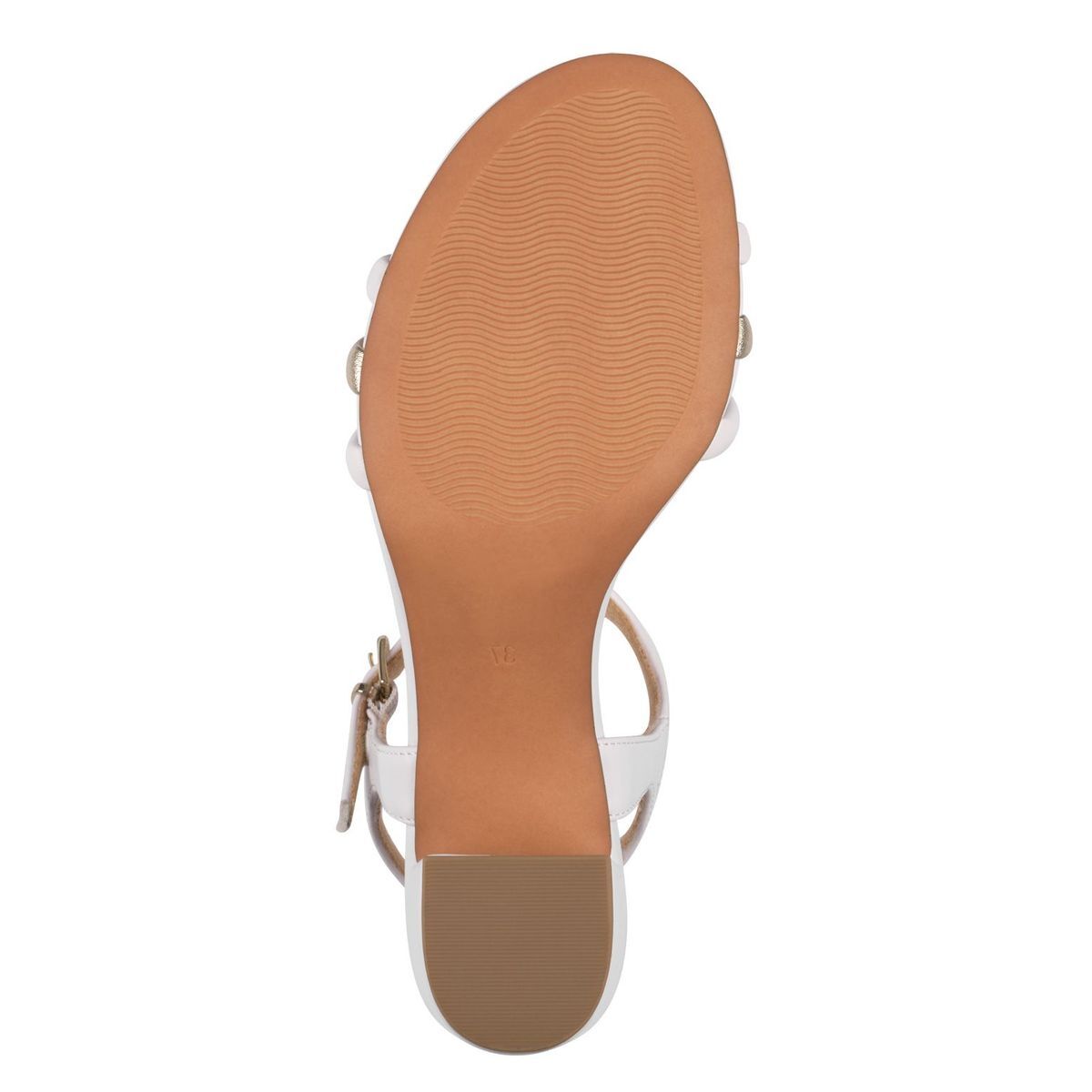 Sandale talon bloc blanc combiné, MARCO TOZZI