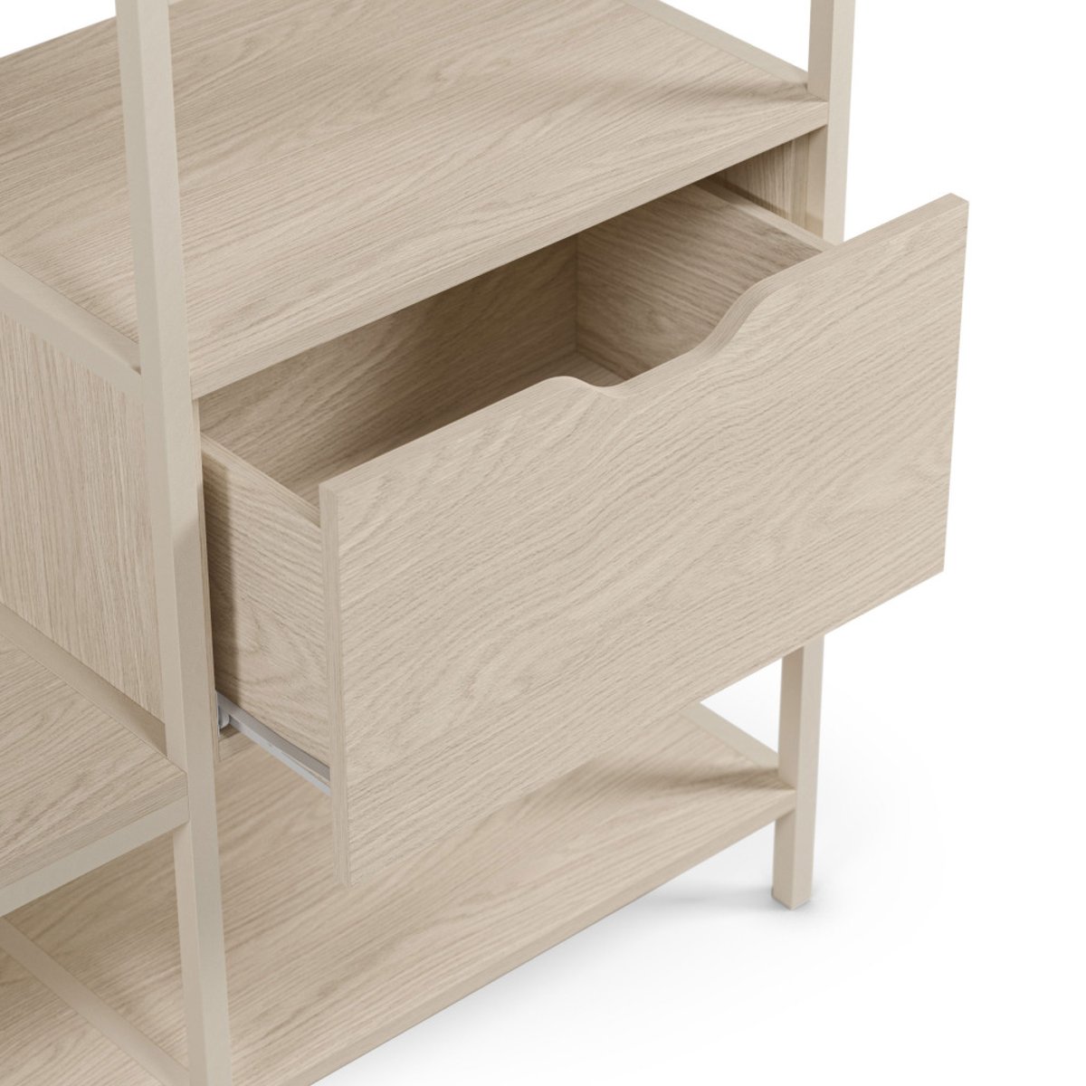 Dressing ouvert modulable 2 éléments en métal et bois L140xH179,5cm - AQABA beige, DRAWER