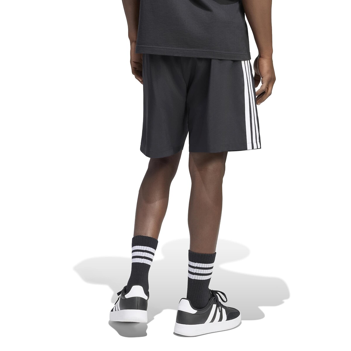 Short, longueur genou, ESSENTIALS noir/blanc, ADIDAS SPORTSWEAR
