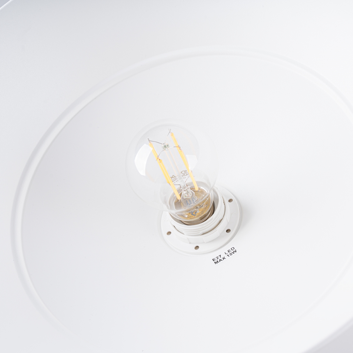 Suspension Acier Blanc E27 1 Fano blanc, EDEN