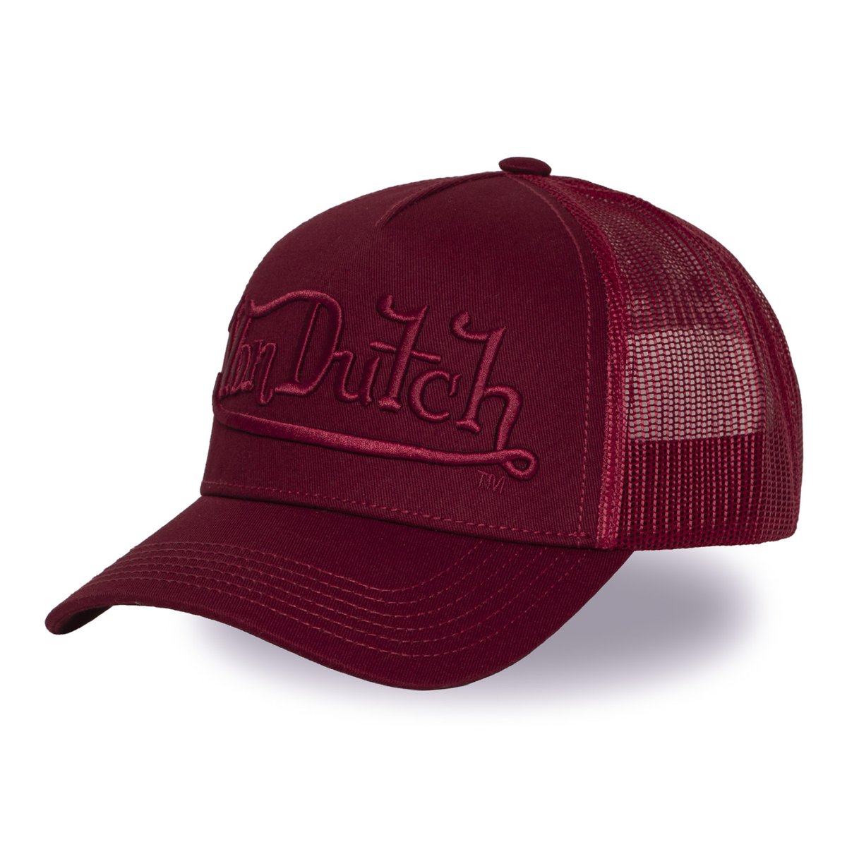 Casquette trucker EMBROIDERY rouge bordeaux, VON DUTCH