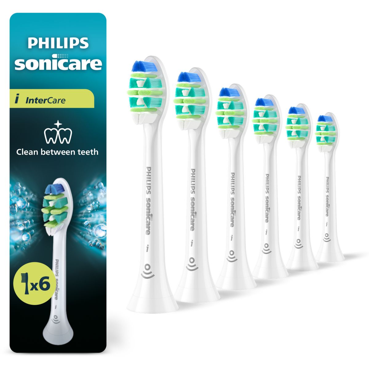 Brossette dentaire Sonicare lot de 6 InterCare blanc couleur unique, PHILIPS