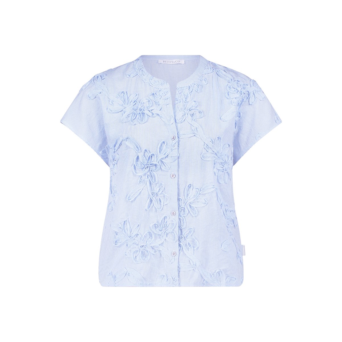 Chemisier à broderies blanc/bleu, BETTY & CO