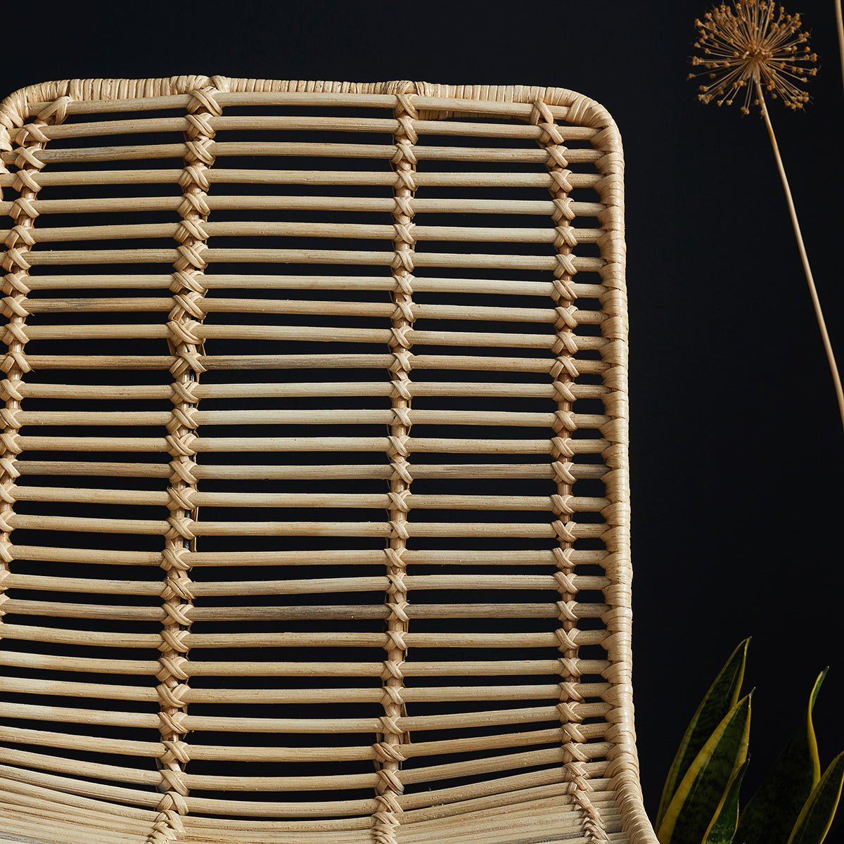 Chaise en rotin et métal BOHEMA naturel, BERAH GETAH