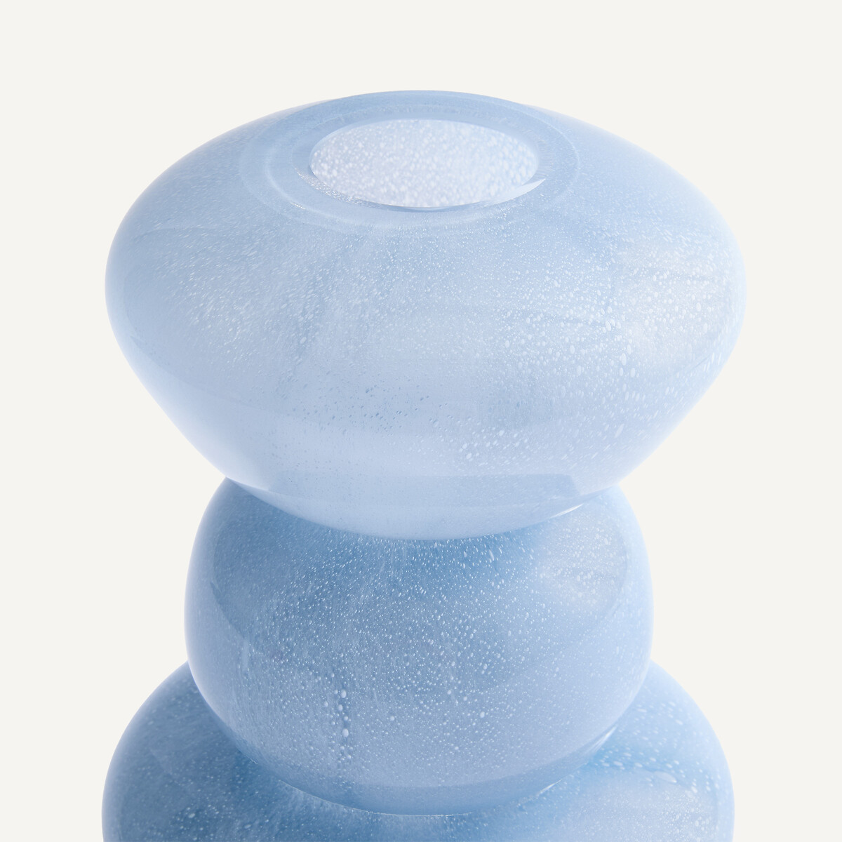 Vase en verre soufflé à la bouche, hauteur 25,2 cm, FYSA bleu gris, AM.PM