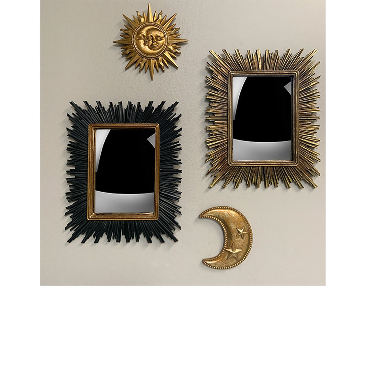 Miroir convexe rectangle 23,4x28,2cm or, EMDE