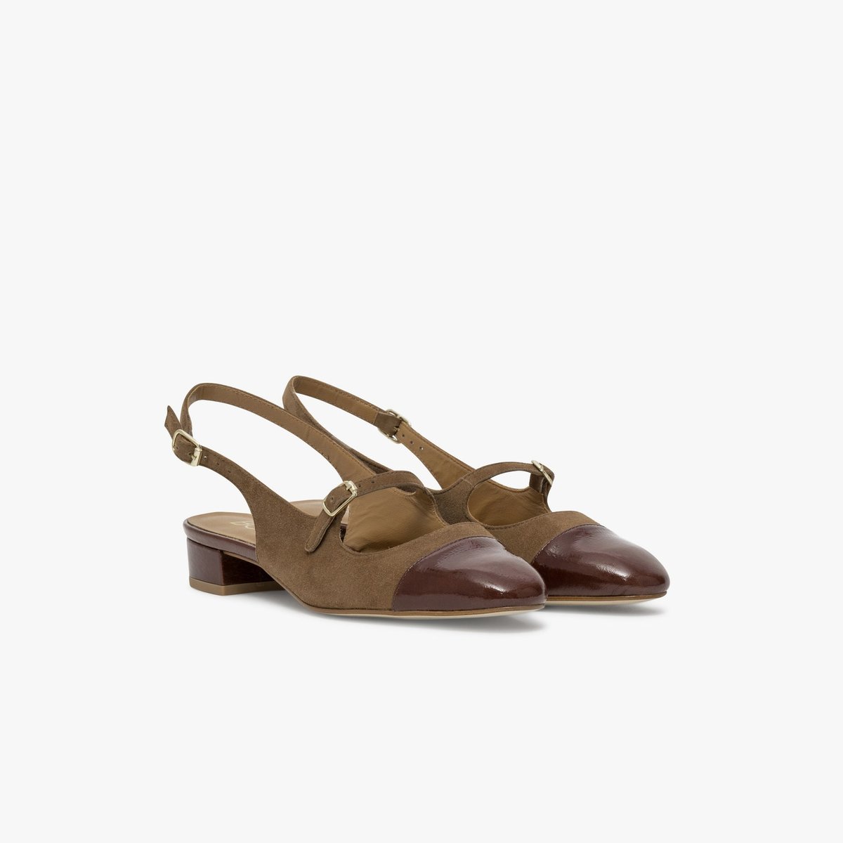 Ballerine en cuir SWANN marron chocolat, BOCAGE