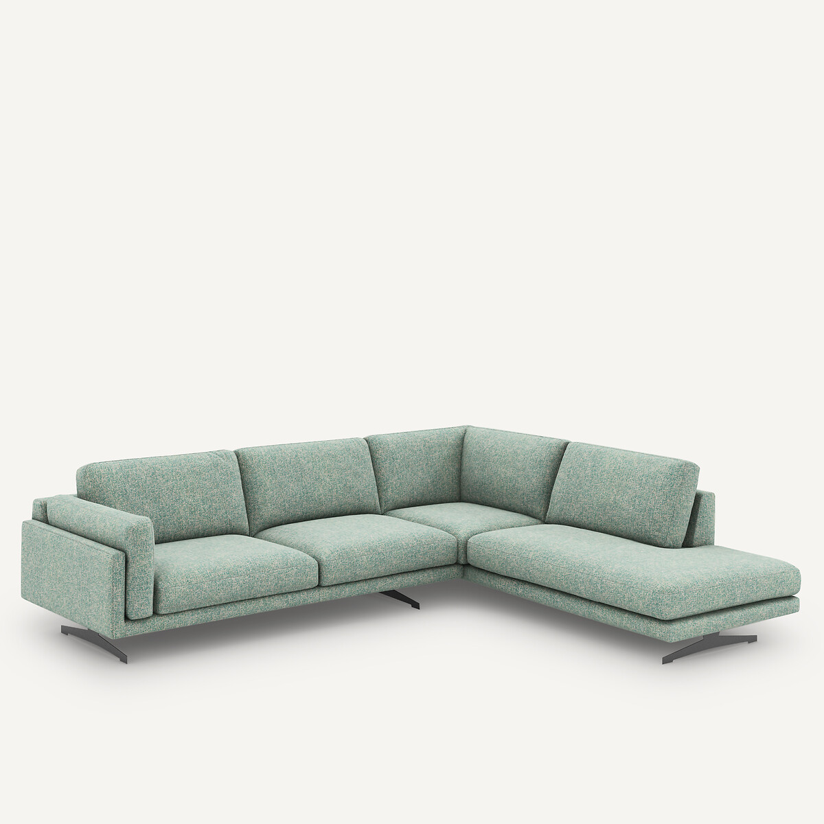 Ecksofa César, Baumwoll-Mix aquamarin, AM.PM