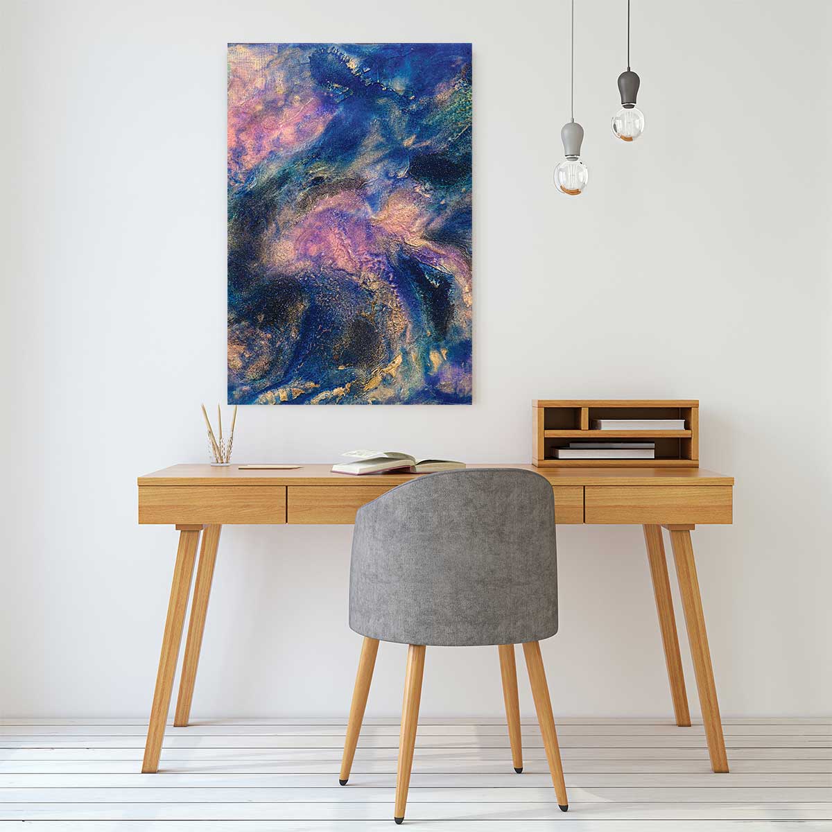 Tableau rose nebuleux tableau alu dibond, HEXOA