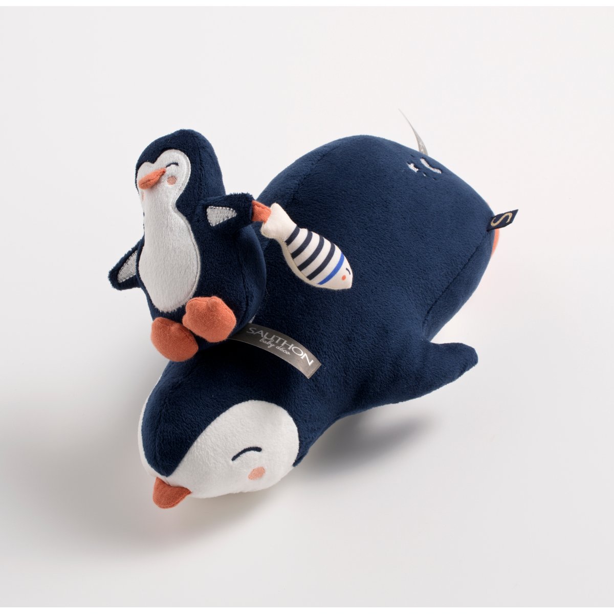 Peluche pingouin marine bleu, SAUTHON