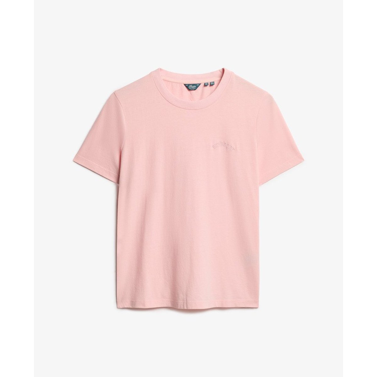 T-shirt à logo brodé Essential rose pâle, SUPERDRY