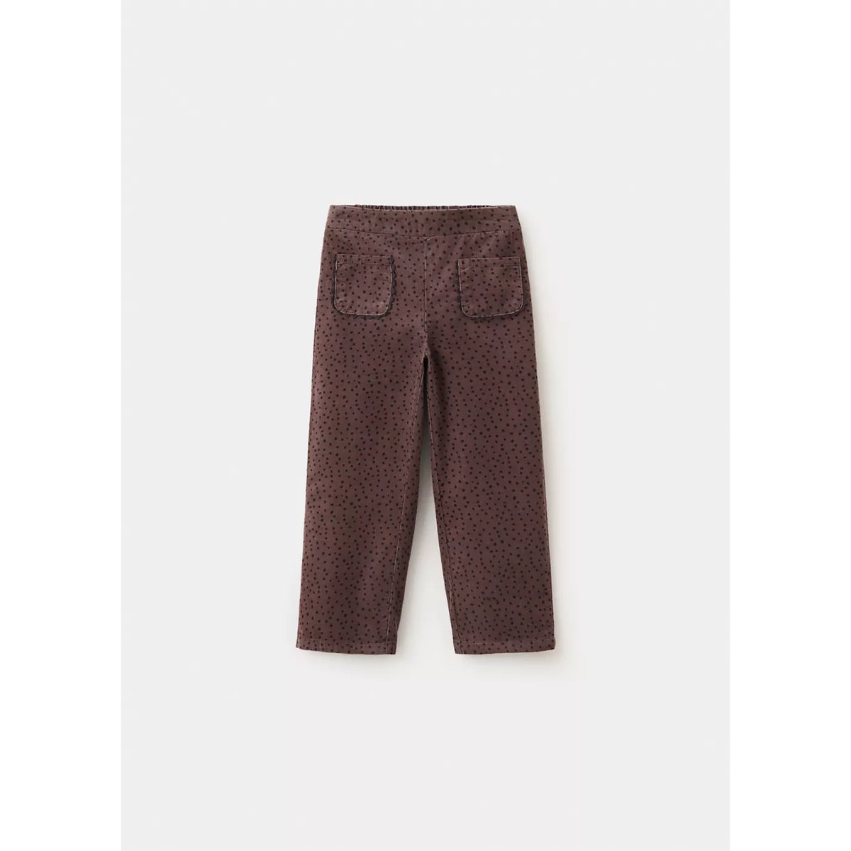 Pantalon velours côtelé à pois marron, MANGO BABY