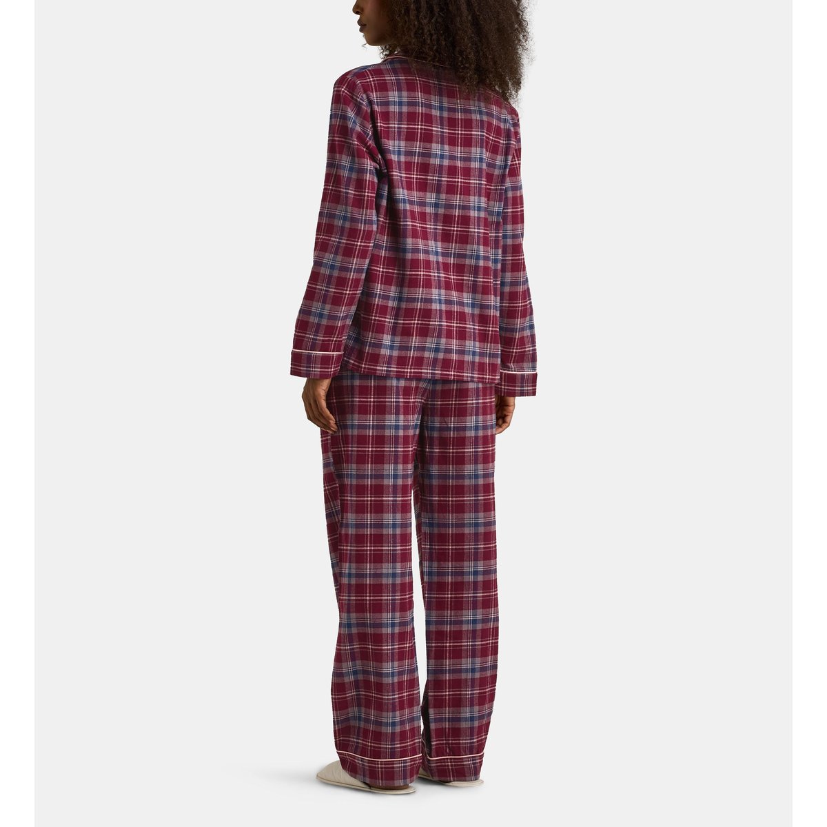 Pyjama long dassila en coton flanelle multicolore, GALERIES LAFAYETTE