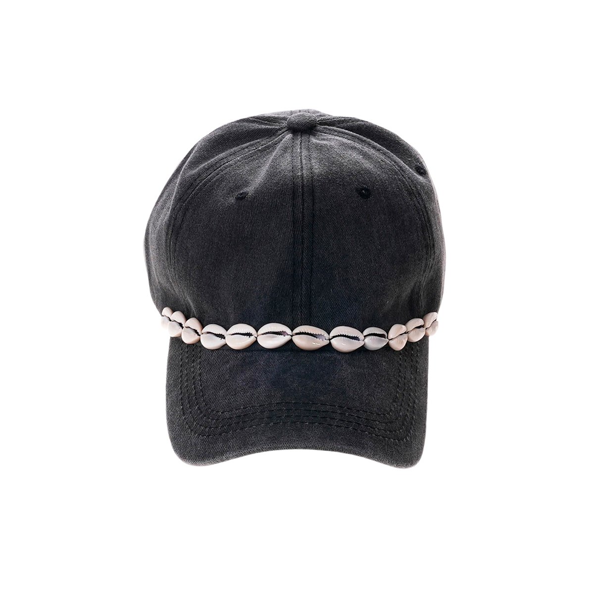 Casquette avec coquillages CAPY noir, WILD