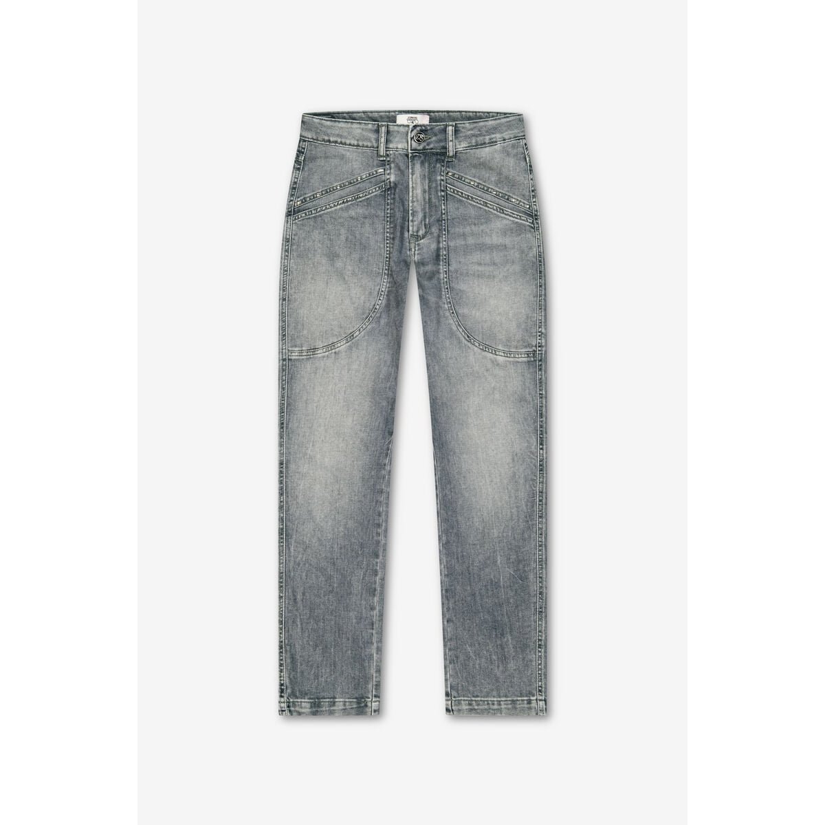 Jeans loose, large 400/60 girlfriend , 7/8ème grey, LE TEMPS DES CERISES