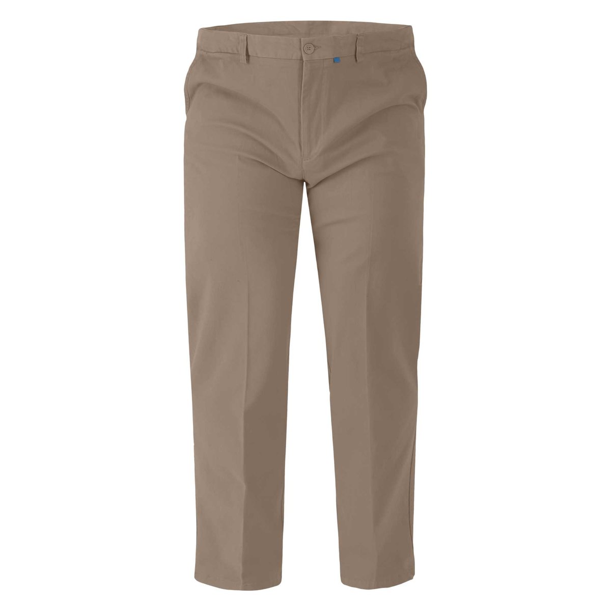 Pantalon uni extensible style chino grande taille BRUNO gris / beige, DUKE
