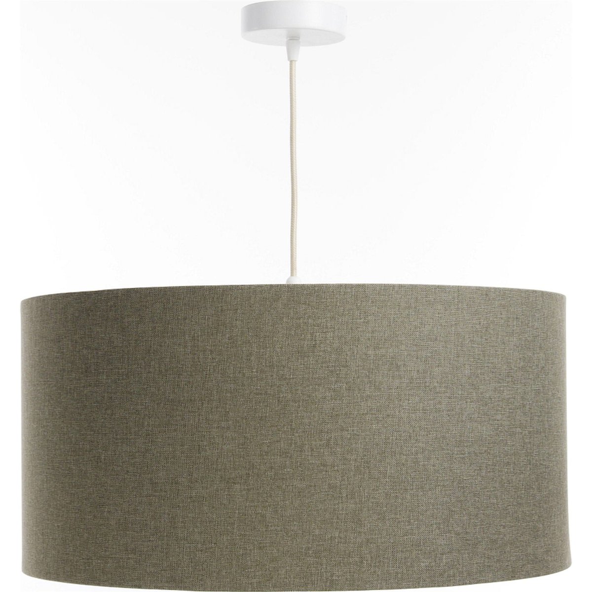 Suspension en tissu rond style bohème Boho Elegant beige crème avec dessous ivoire, BPS KONCEPT