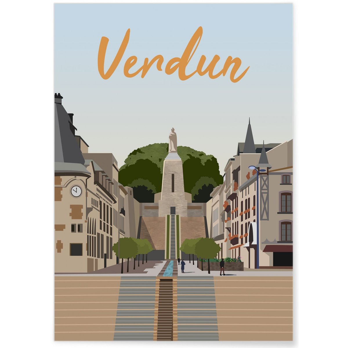Affiche ville Verdun blanc, L'AFFICHERIE
