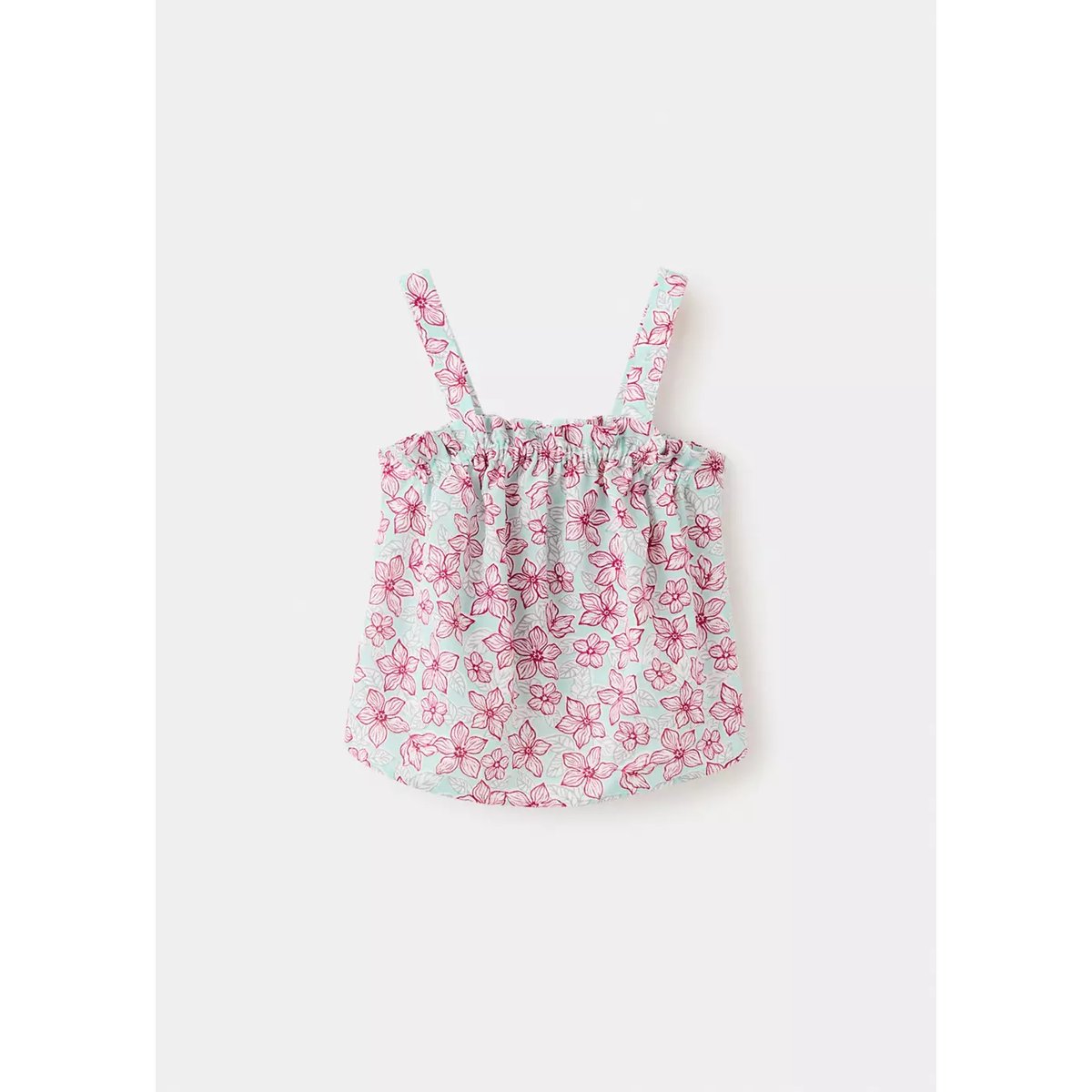 Top imprimé floral vert d´eau, MANGO KIDS