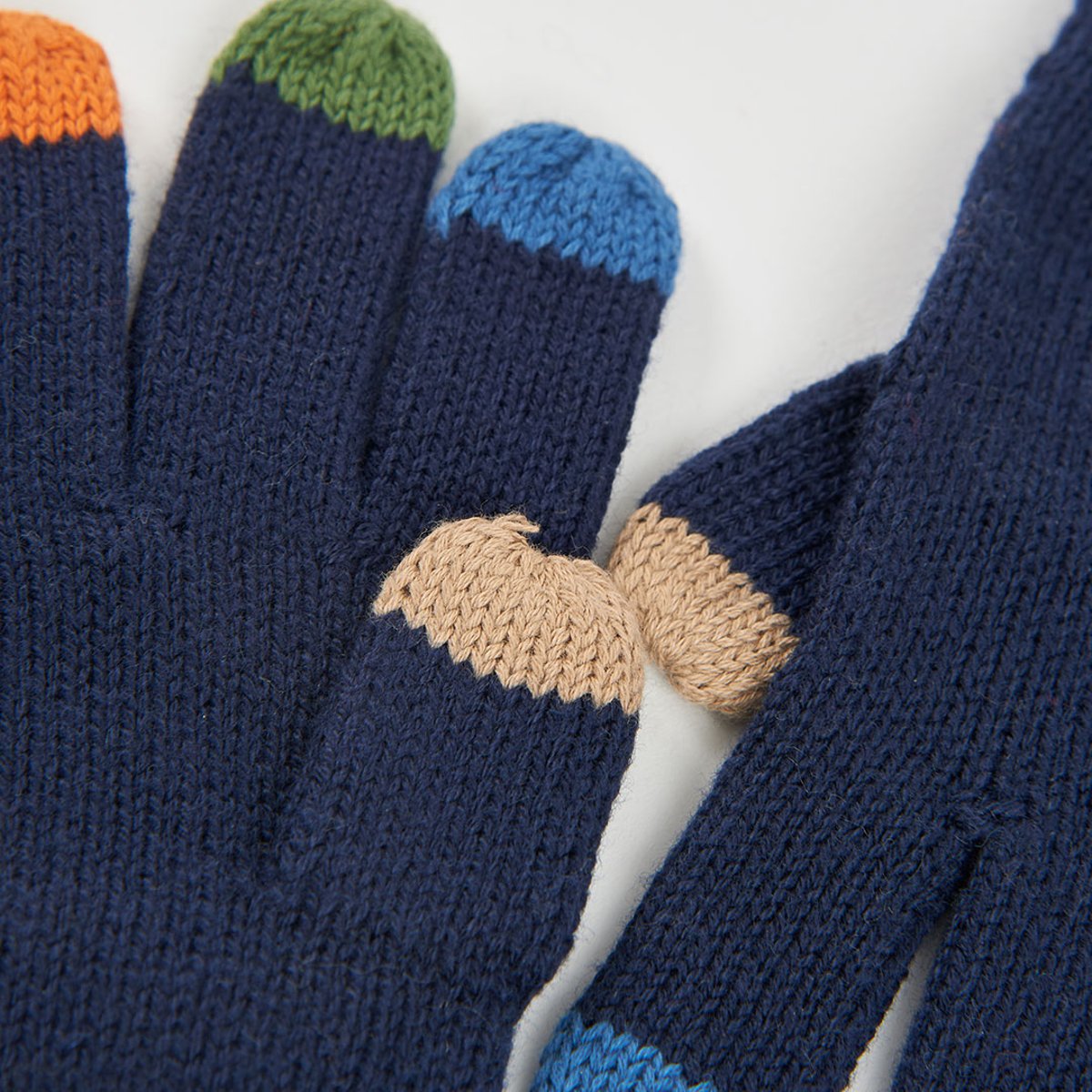 Gant bébé avec doigts bleu, BOBOLI