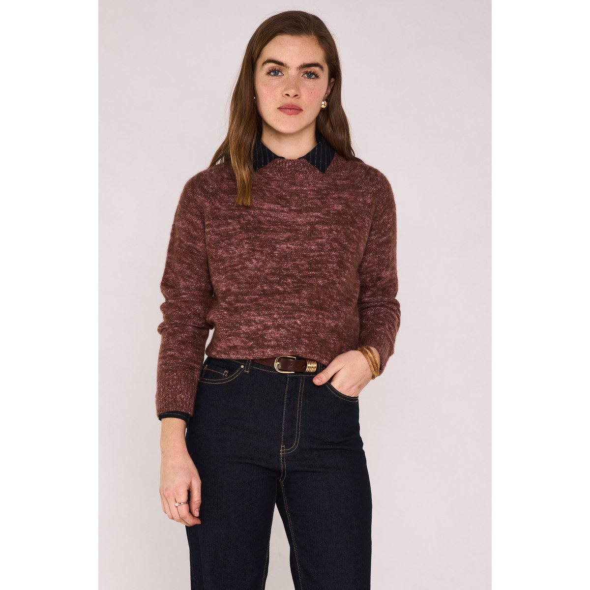Pull en 100% cachemire 4 fils PEARL violine, Maison 123