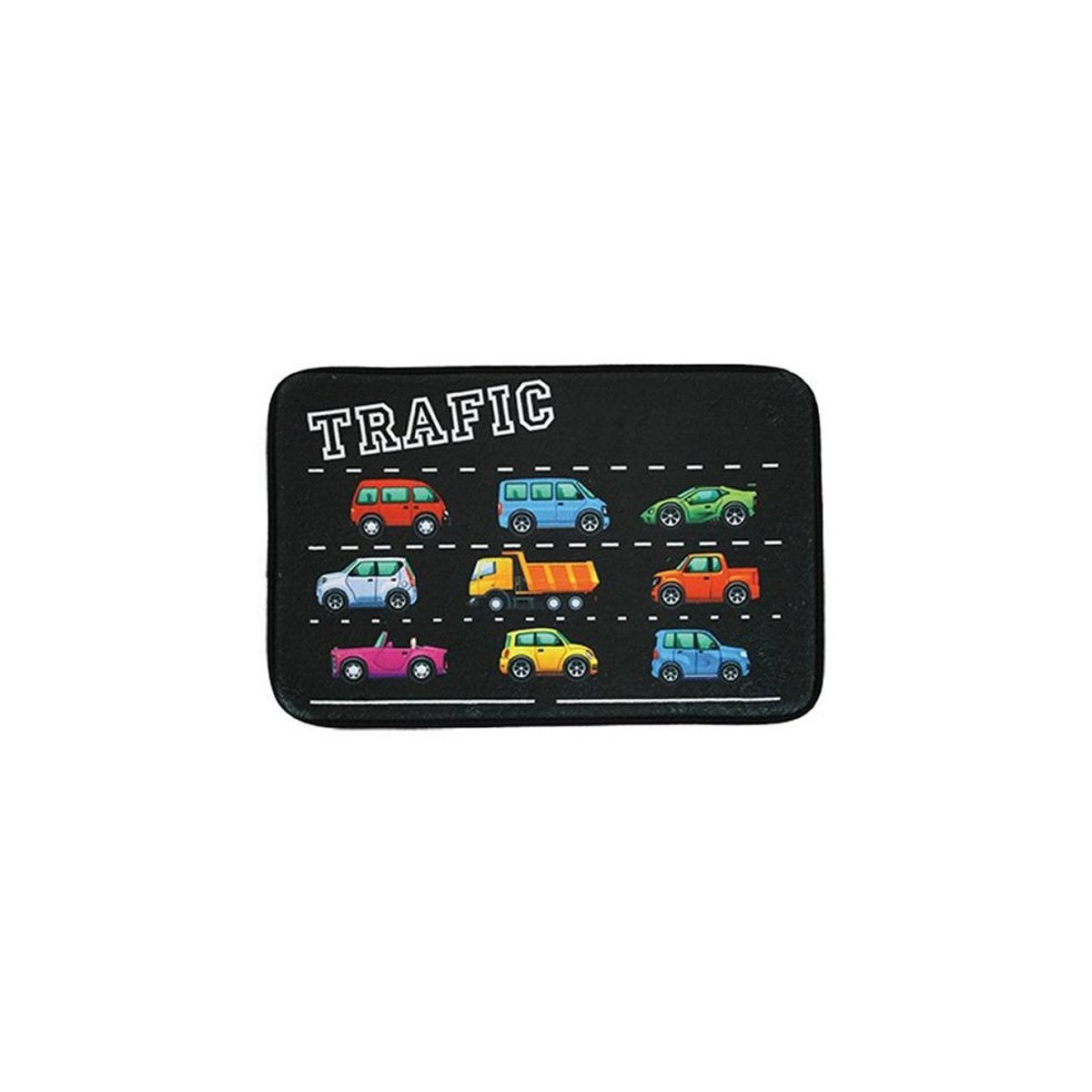 Tapis déco imprimé 45x75 TRAFIC noir, DECORATIE