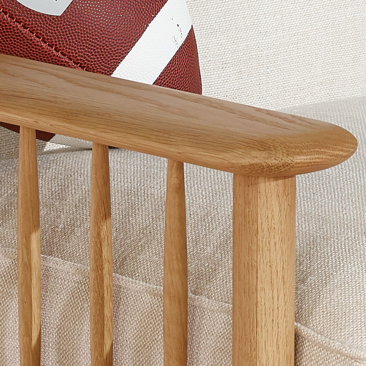 Fauteuil style contemporain en chêne et lin ALBERTINE lin, ROBIN DES BOIS