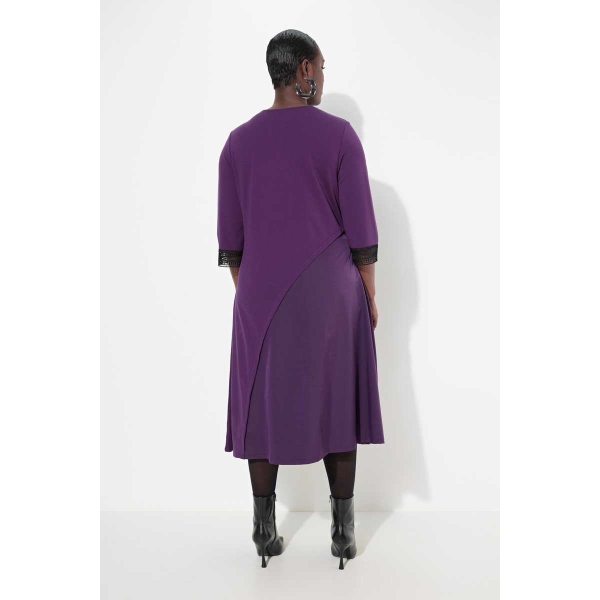 Robe en point de Rome violet foncé, ULLA POPKEN