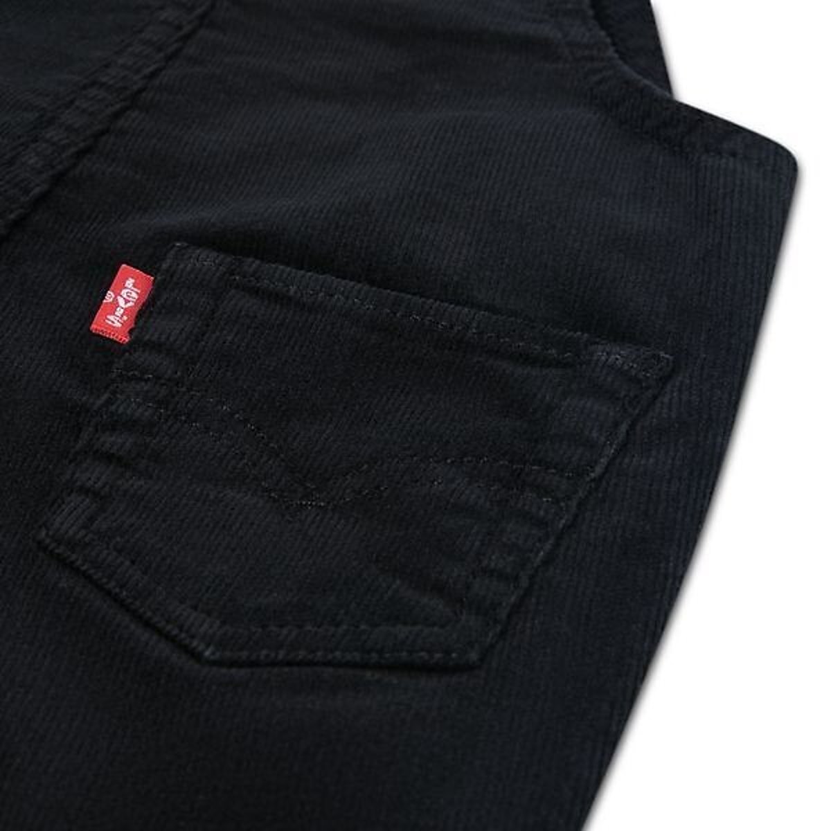 Salopette van ribfluweel, verstelbare schouderbanden zwart, LEVI'S KIDS