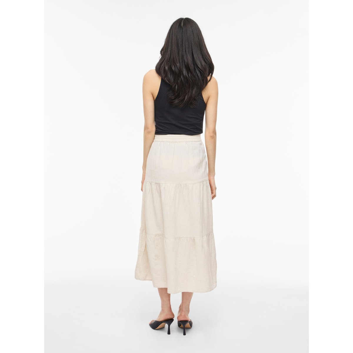 Jupe Longue super light natural melan, VILA