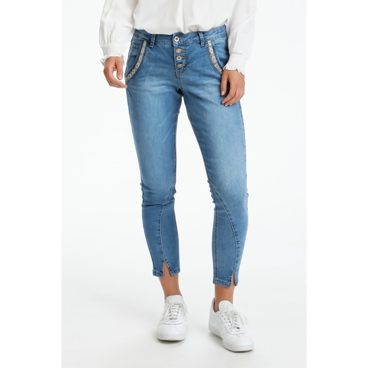 Jeans bleu light blue denim, CREAM