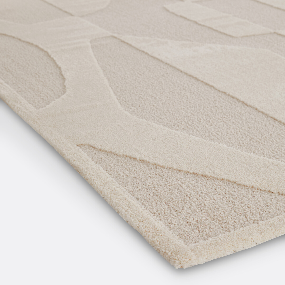 Teppich Broga mit abstraktem Muster ecru, LA REDOUTE INTERIEURS
