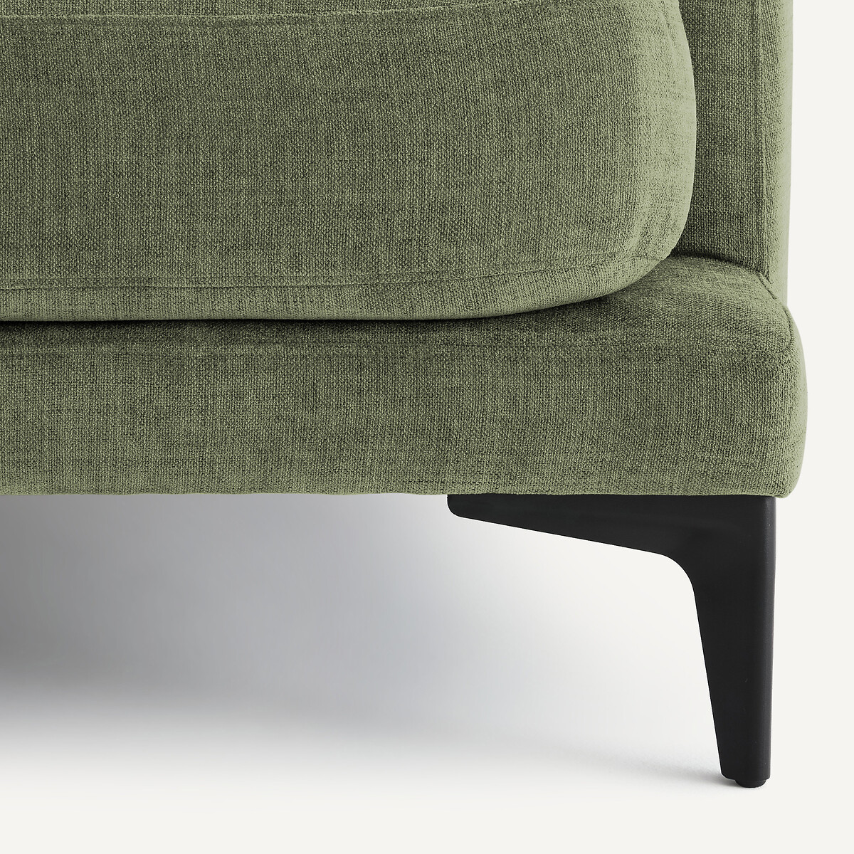 Mezzo divano 3 posti in poliestere cotone, MODERNISTE, design Emmanuel Gallina verde foresta, EMMANUEL GALLINA X AM.PM