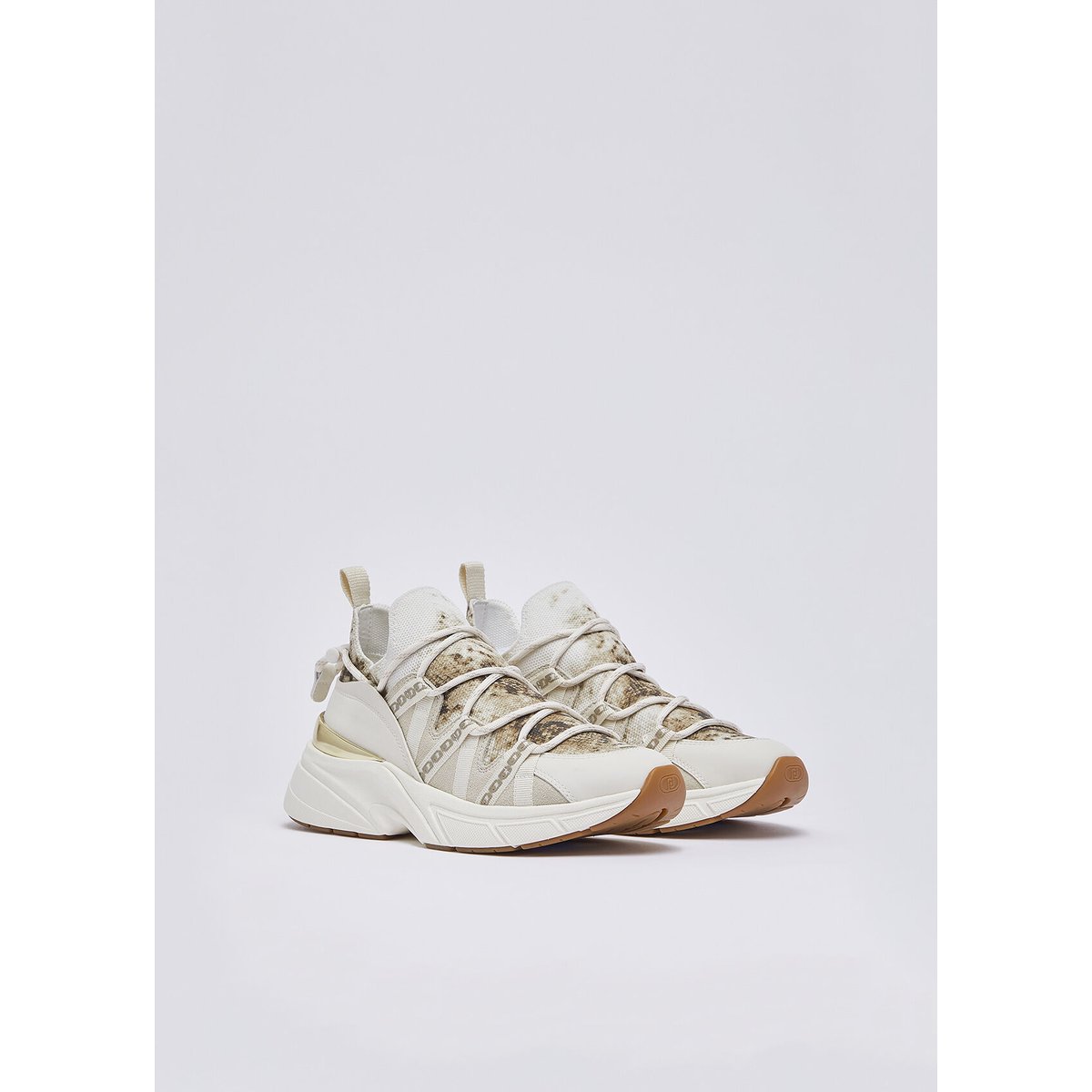 Sock-sneakers à imprimé python blanc, LIU JO